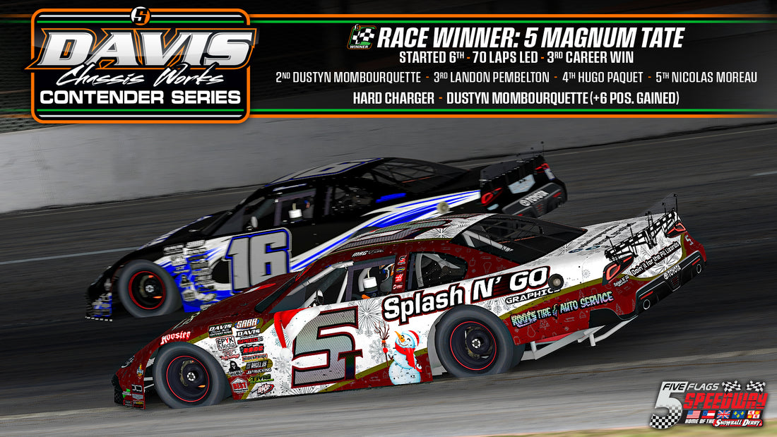 MAGNUM TATE TAKES GETS HIS 3RD CAREER WIN AT FIVE FLAGS